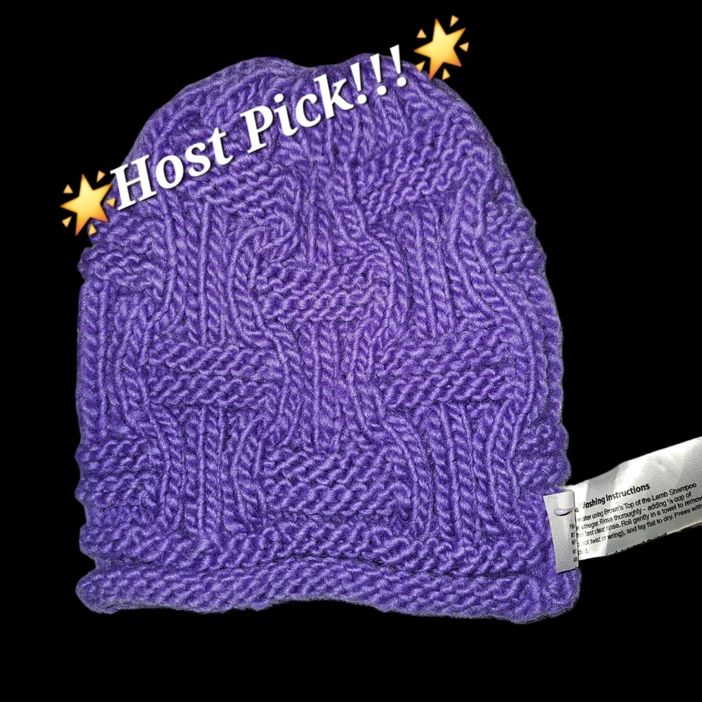 Handmade Lamb's Wool Fall and Winter Beanie Hat